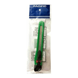 Cuchillo Cartonero De 13cms Con Hoja De 9mm Color Verde - Ps