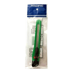 Cuchillo Cartonero De 13cms Con Hoja De 9mm Color Verde - Ps