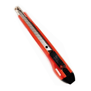 Cuchillo Cartonero De 14cms Con Hoja De 9mm Color Rojo - Ps
