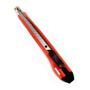 Cuchillo Cartonero De 14cms Con Hoja De 9mm Color Rojo - Ps