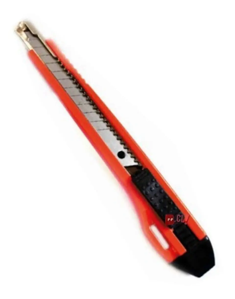 Cuchillo Cartonero De 14cms Con Hoja De 9mm Color Rojo - Ps 1