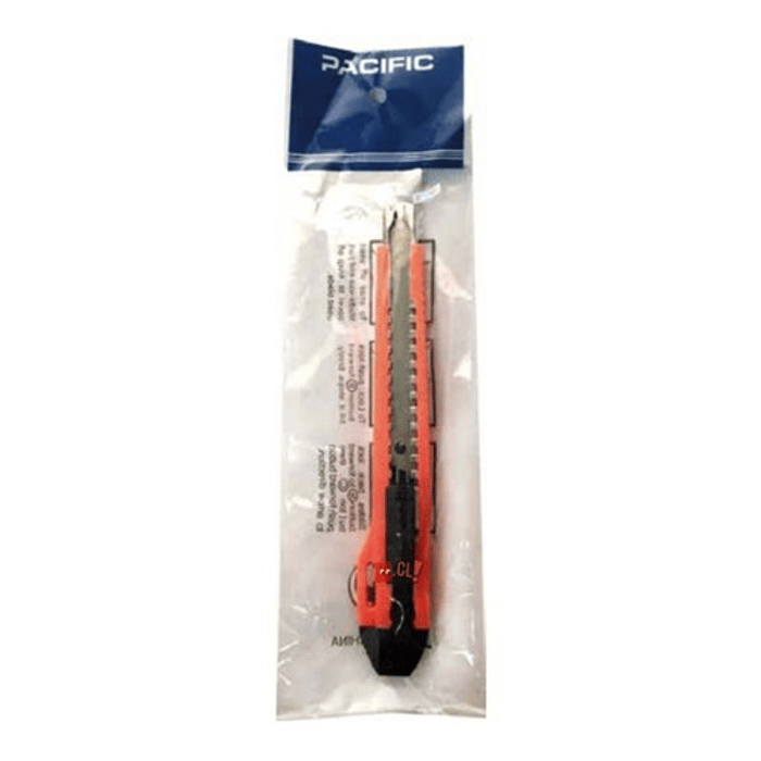 Cuchillo Cartonero De 14cms Con Hoja De 9mm Color Rojo - Ps 2