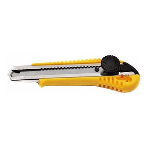 Cuchillo Cartonero De 16cms Con Hoja De 18mm Amarillo - Ps