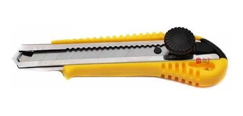 Cuchillo Cartonero De 16cms Con Hoja De 18mm Amarillo - Ps