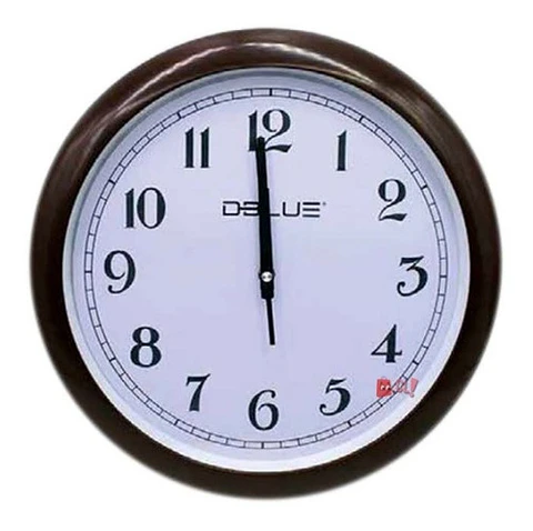 Reloj Para Pared De 15.7 Pulgadas Borde Café Oscuro - Ps