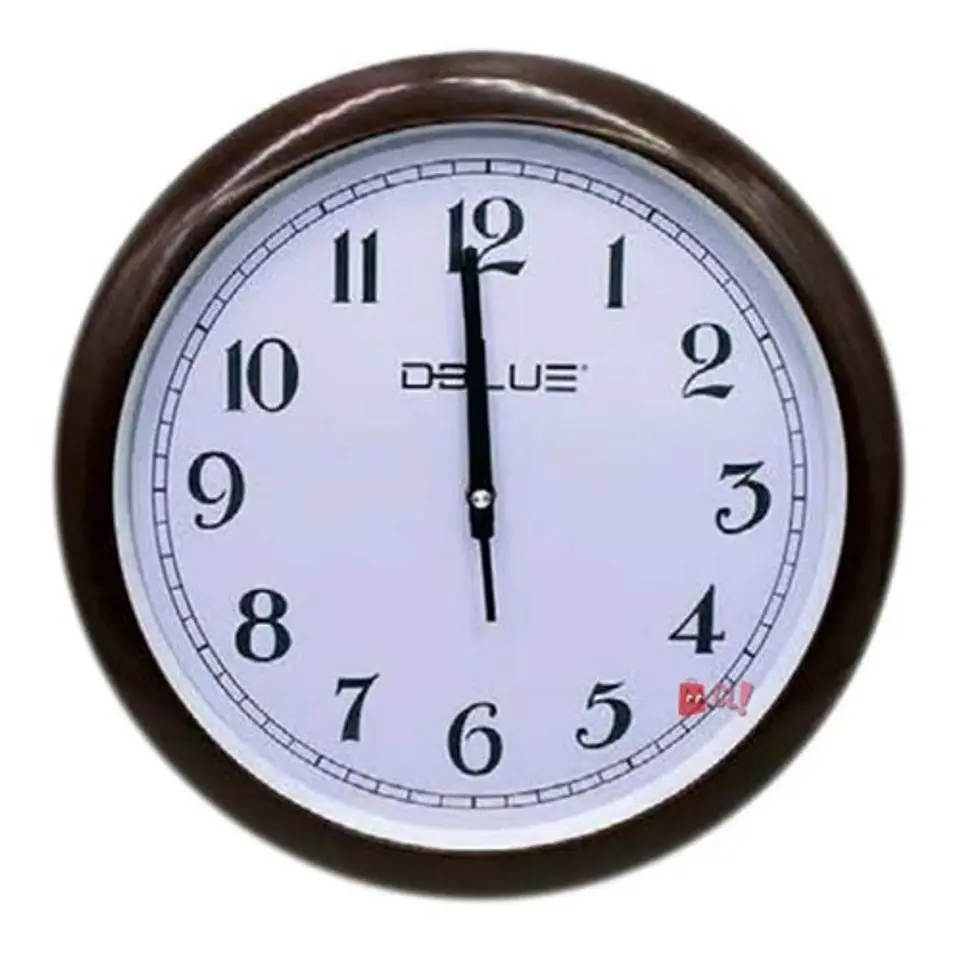 Reloj Para Pared De 15.7 Pulgadas Borde Café Oscuro - Ps 1
