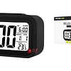 Reloj Despertador Pantalla Lcd Fecha Y Calendario Negro - Ps 2