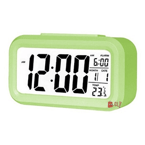 Reloj Despertador Pantalla Lcd Fecha Y Calendario Verde - Ps