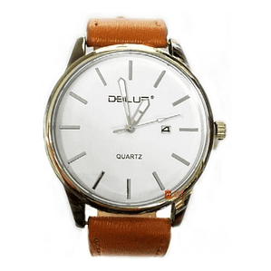 Reloj Pulsera Clásico Quartz Análogo Pulsera Café - Ps