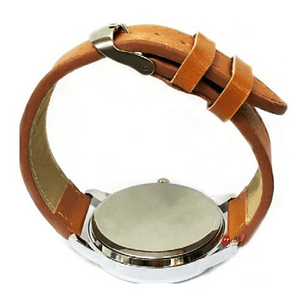 Reloj Pulsera Clásico Quartz Análogo Pulsera Café - Ps