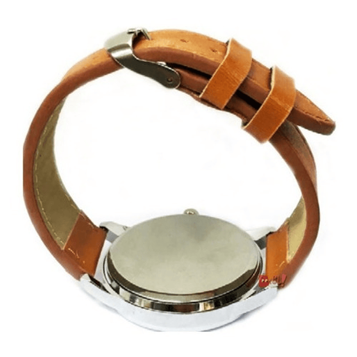 Reloj Pulsera Clásico Quartz Análogo Pulsera Café - Ps 2