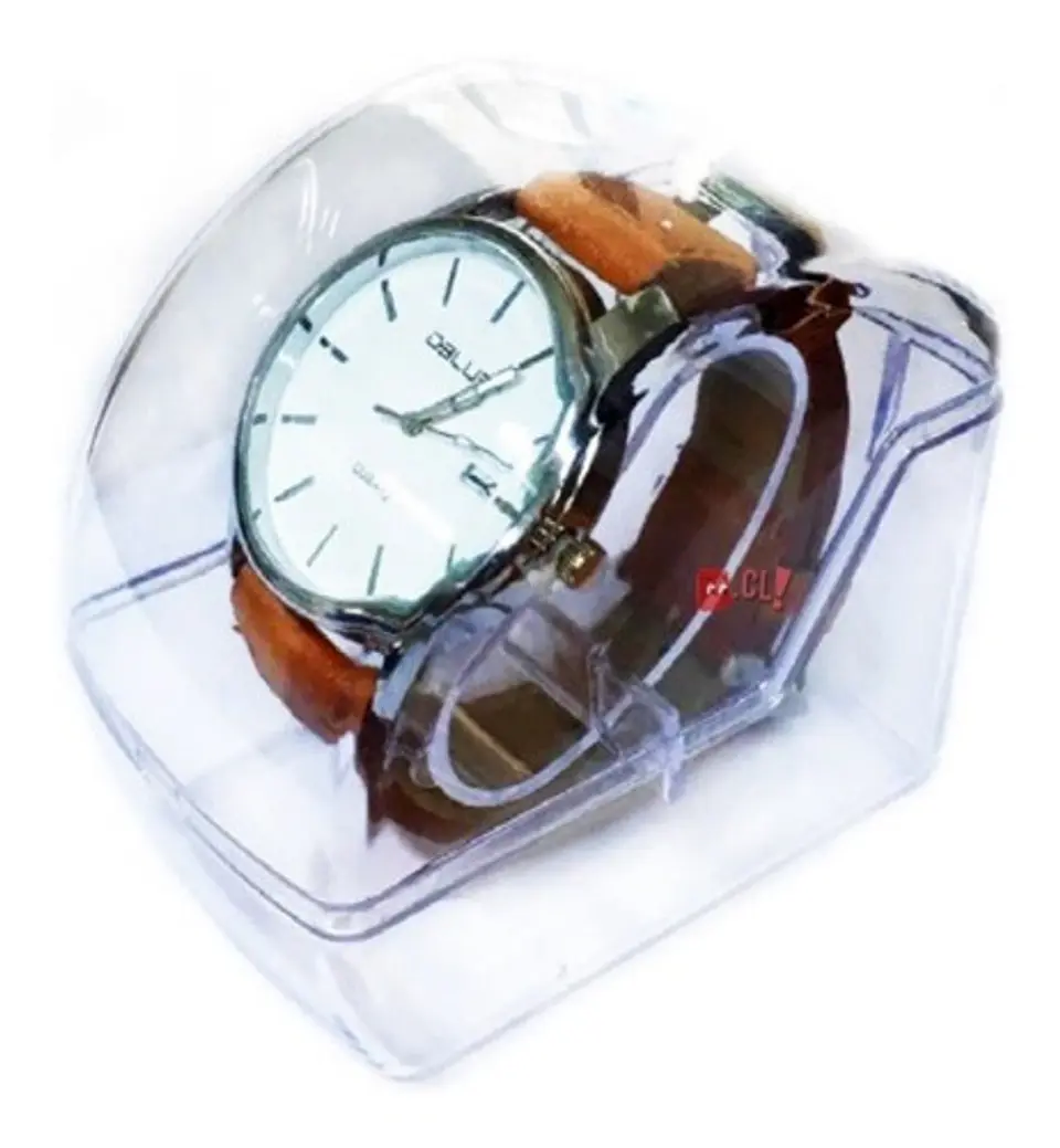 Reloj Pulsera Clásico Quartz Análogo Pulsera Café - Ps 3