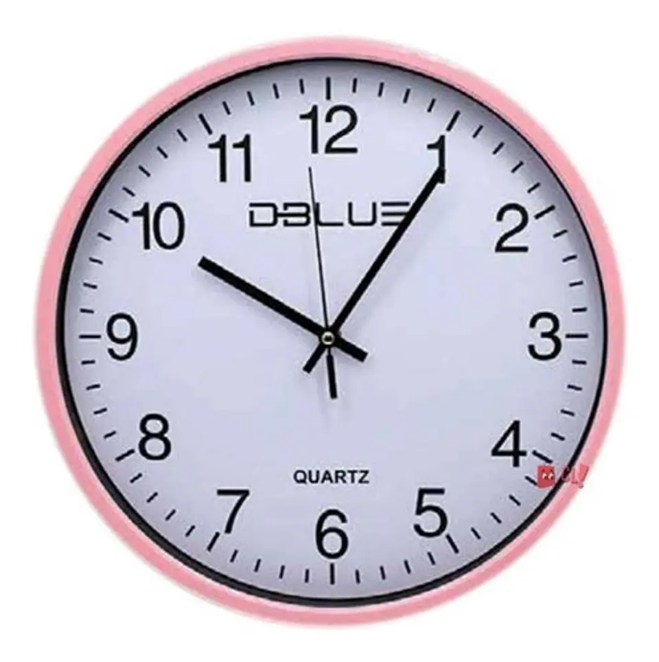 Reloj Para Pared De 15.7 Pulgadas Color Rosado - Ps 1