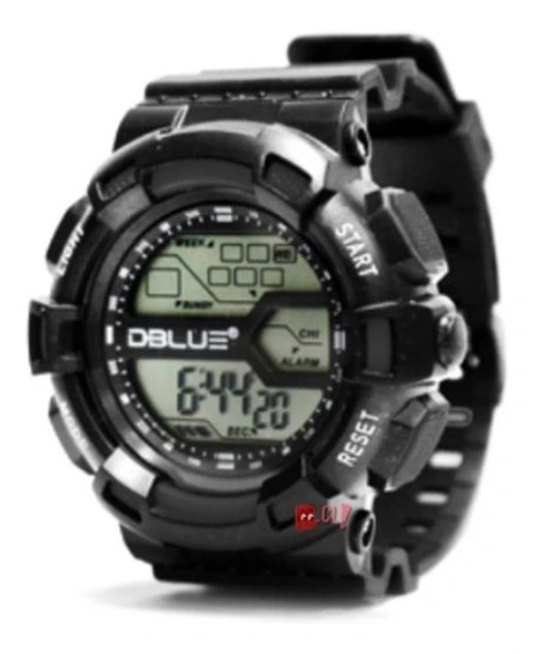 Reloj Deportivo Digital Sumergible 30mts Color Negro - Ps