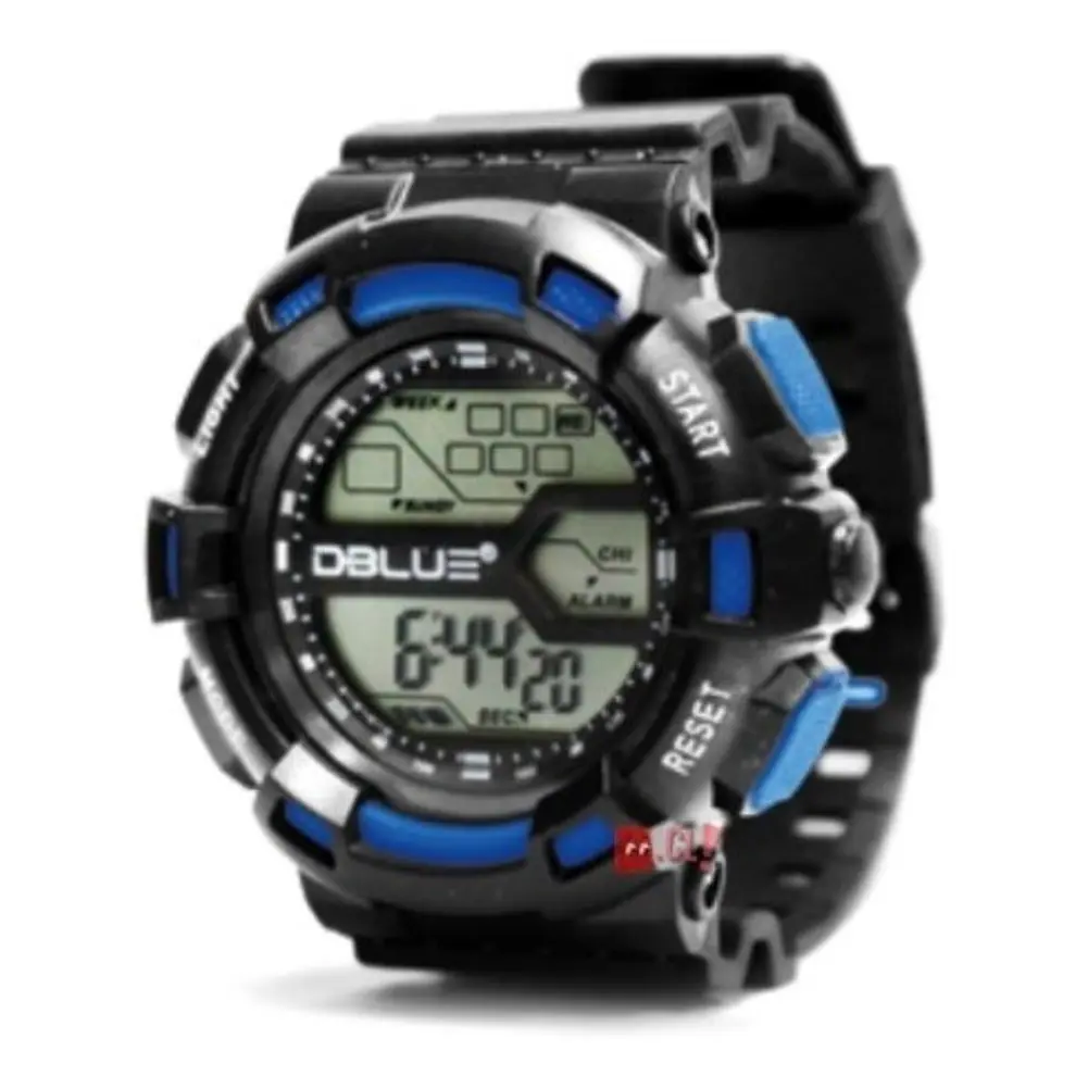 Reloj Deportivo Digital Sumergible 30mts Color Azul - Ps 1