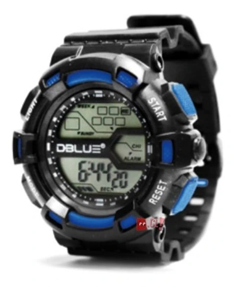 Reloj Deportivo Digital Sumergible 30mts Color Azul - Ps