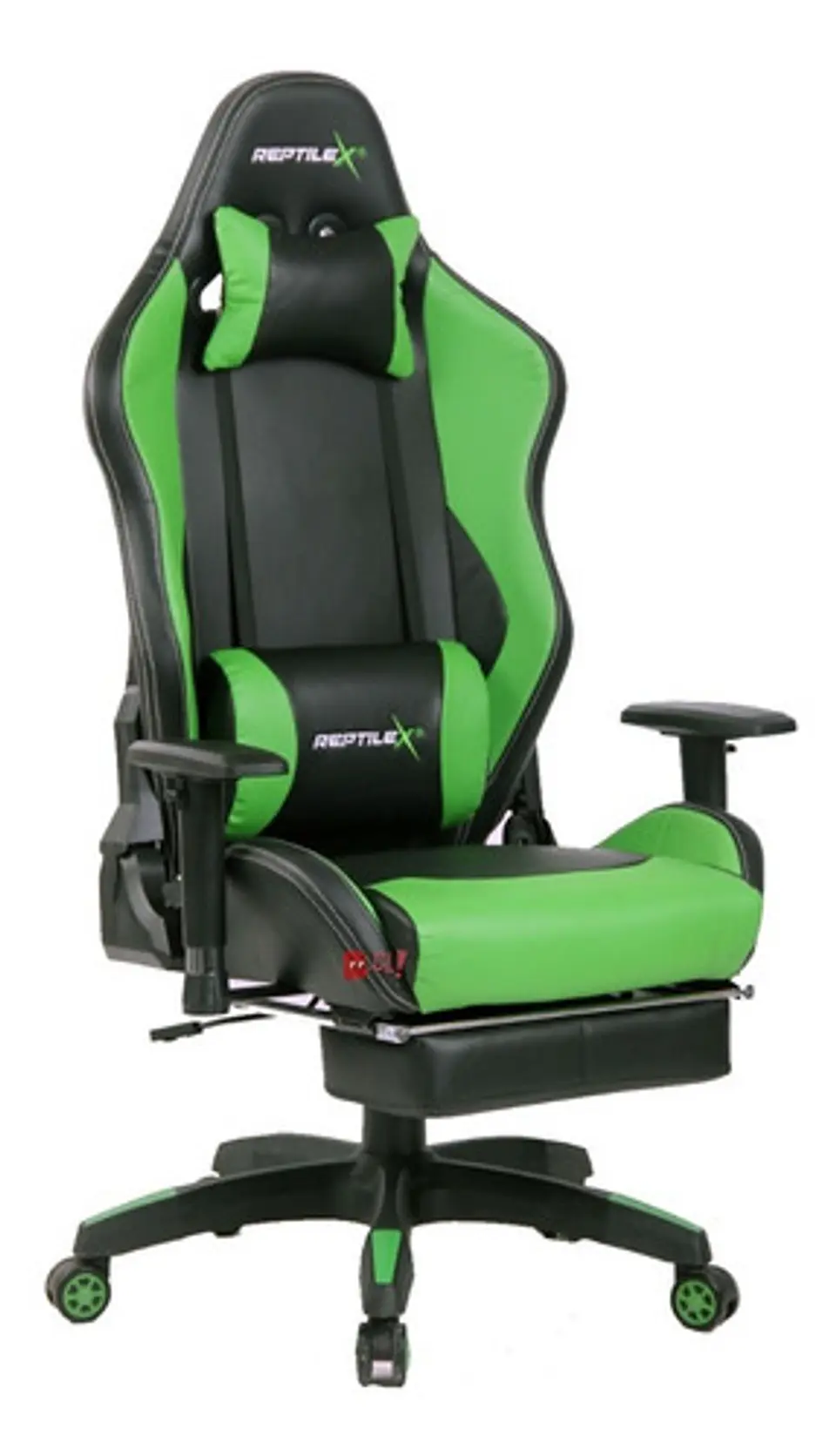 Silla Gamer Butaca Con Apoya Brazos Y Pies Verde - Ps 2