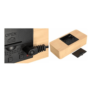 Reloj Despertador De Madera Con Pantalla Digital - Ps