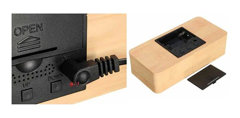 Reloj Despertador De Madera Con Pantalla Digital - Ps