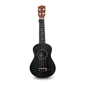 Ukulele 21 Pulgadas Con Funda Y Uñeta Color Negro - Ps
