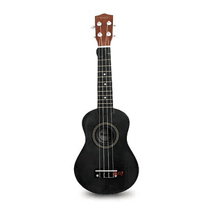 Ukulele 21 Pulgadas Con Funda Y Uñeta Color Negro - Ps