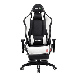 Silla Gamer Butaca Con Apoya Brazos Y Pies Blanco - Ps