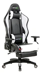Silla Gamer Butaca Con Apoya Brazos Y Pies Blanco - Ps - Miniatura 2