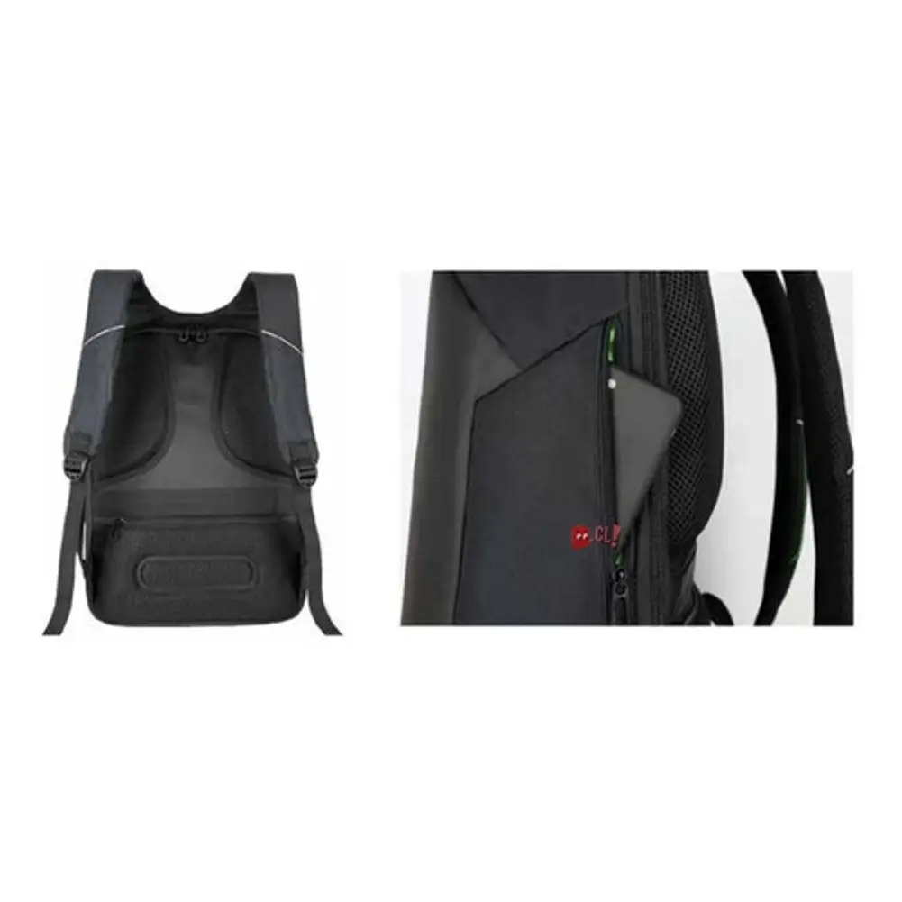 Mochila Antirrobo Impermeable Con Usb Color Negro - Ps 3