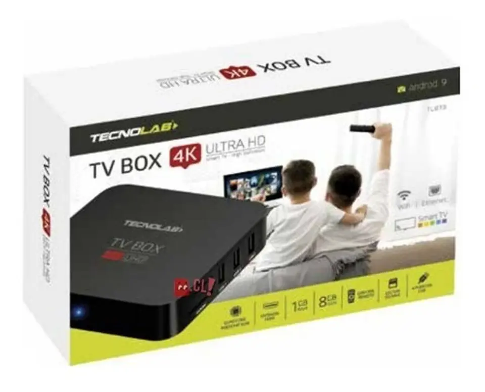 Smart Tv Box Media Streaming 4k Con Android 9 De 8gb - Ps 2