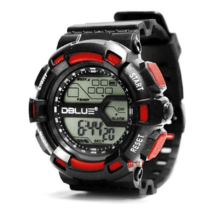 Reloj Deportivo Digital Sumergible 30mts Color Rojo - Ps