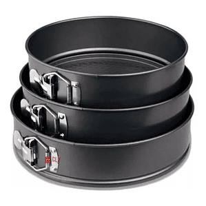 Set De 3 Moldes Redondos Antiadherentes Para Hornear - Ps