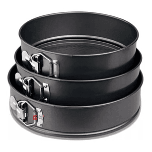 Set De 3 Moldes Redondos Antiadherentes Para Hornear - Ps