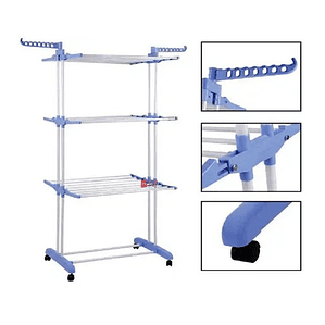 Tendedero Colgador De Ropa Con 3 Niveles Plegable - Ps