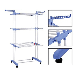 Tendedero Colgador De Ropa Con 3 Niveles Plegable - Ps