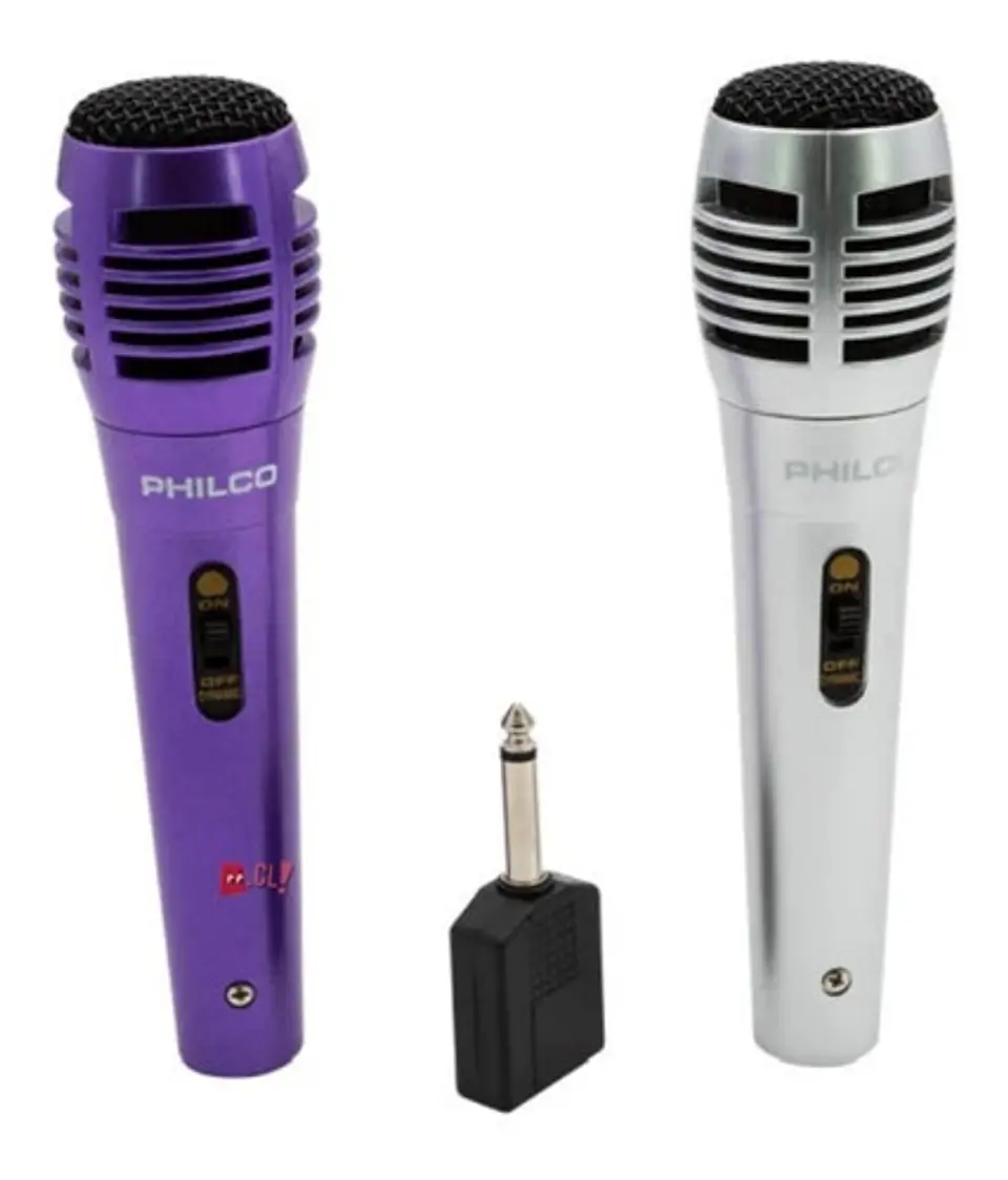 Kit De 2 Micrófonos Alámbricos Con Adaptador 6.3mm - Ps 1