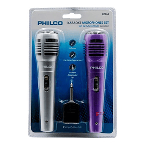 Kit De 2 Micrófonos Alámbricos Con Adaptador 6.3mm - Ps