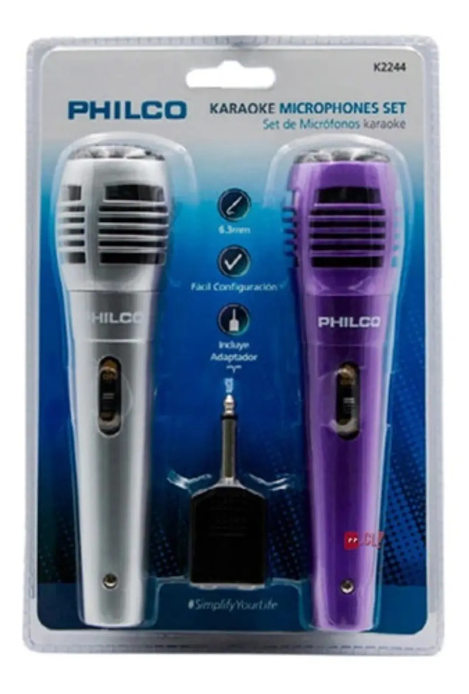 Kit De 2 Micrófonos Alámbricos Con Adaptador 6.3mm - Ps 2