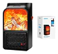 Calefactor Portátil Con Pantalla Efecto De Fuego 900w - Ps - Miniatura 4