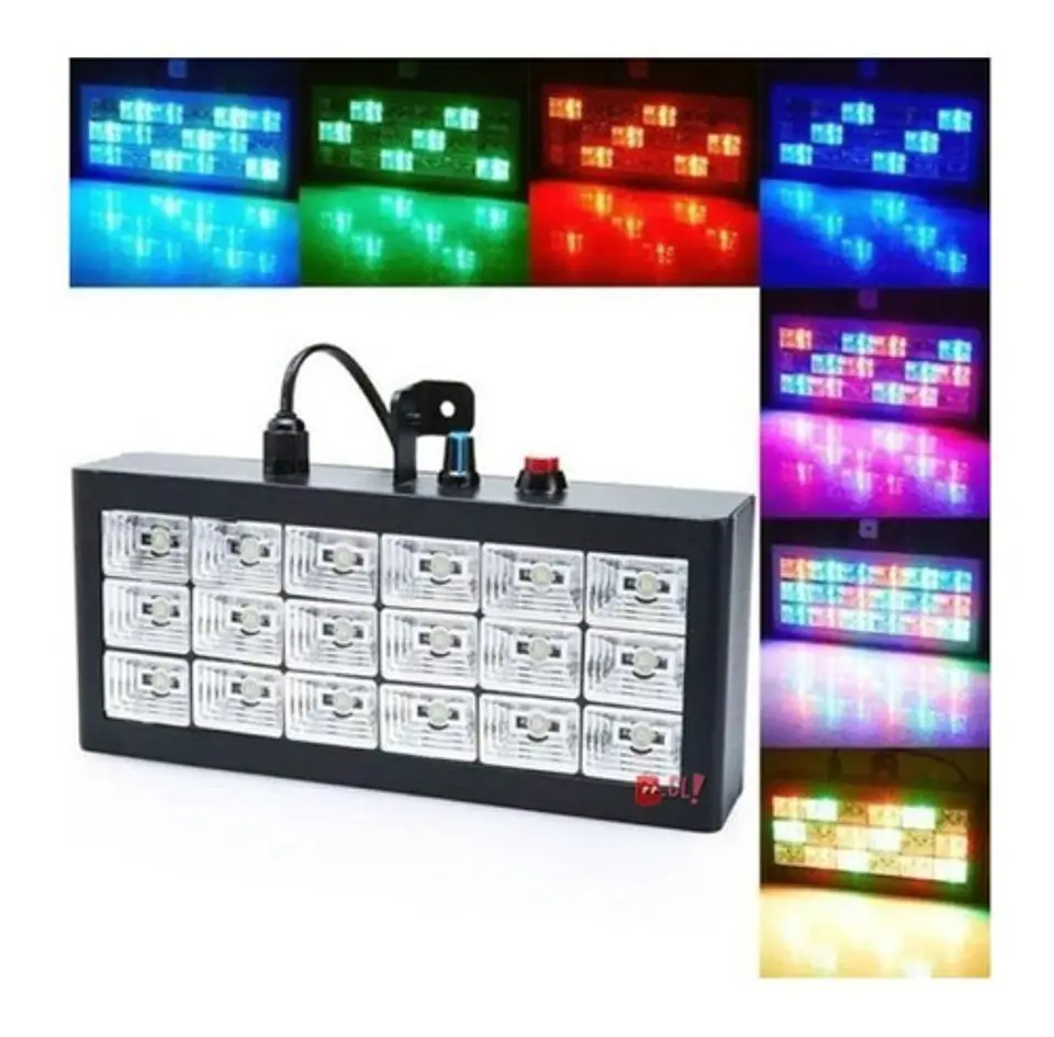 Luz Estroboscópica De 18led Con 4 Colores - Ps 2