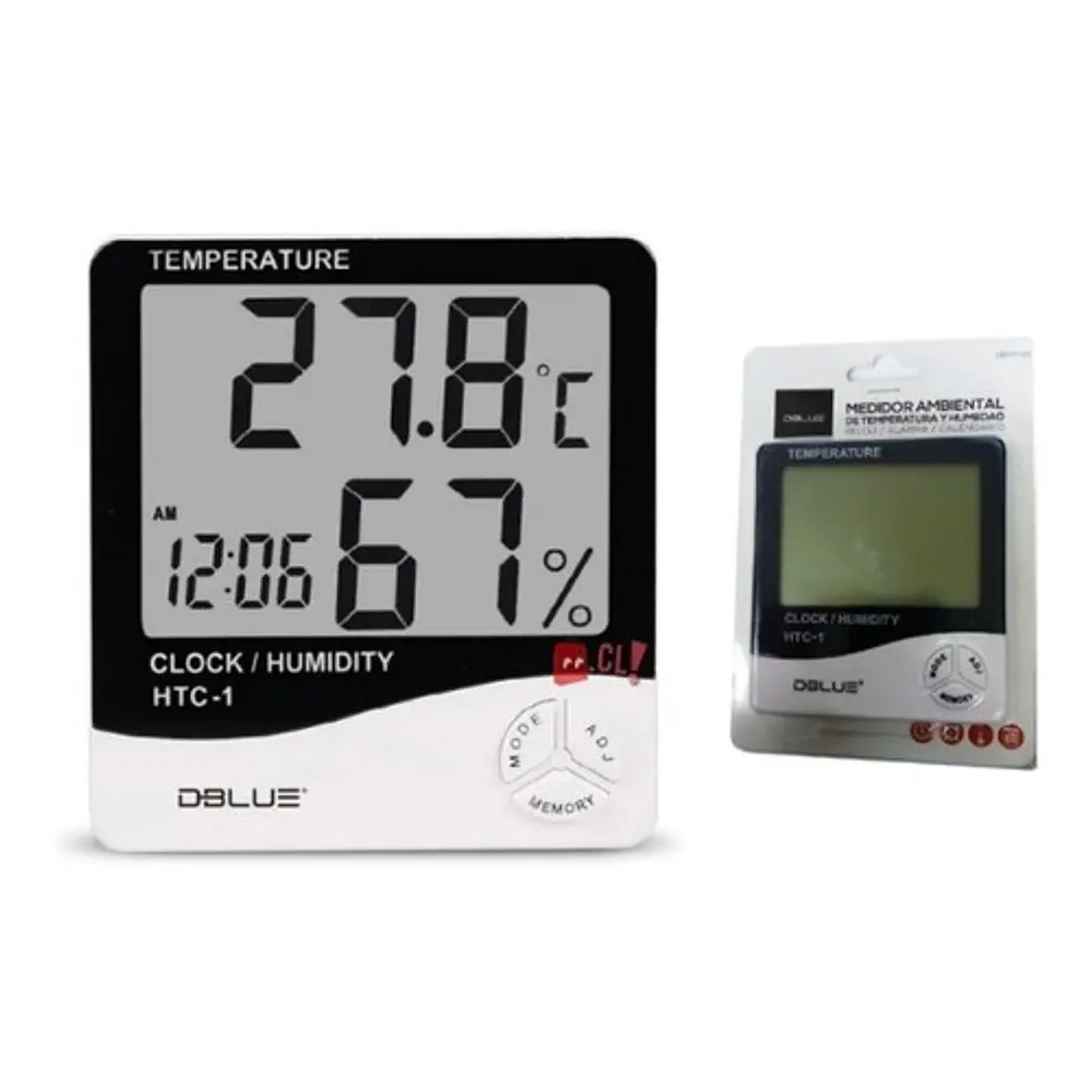 Reloj Medidor Ambiental De Temperatura Y Humedad - Ps 3
