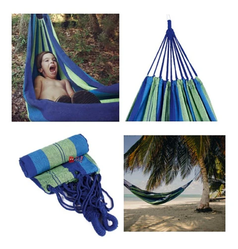 Hamaca De 180x150cms De Algodón Con Diseño Color Azul - Ps