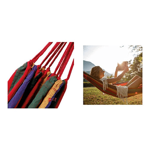 Hamaca De 180x150cms De Algodón Con Diseño Color Rojo - Ps