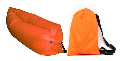 Sofá Tumbona Sillón Inflable 200cm X 90cm Color Naranjo - Ps