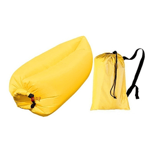 Sofá Tumbona Sillón Inflable 200cmx90cm Color Amarillo - Ps
