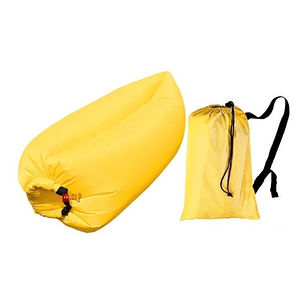 Sofá Tumbona Sillón Inflable 200cmx90cm Color Amarillo - Ps