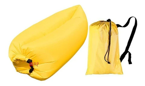 Sofá Tumbona Sillón Inflable 200cmx90cm Color Amarillo - Ps