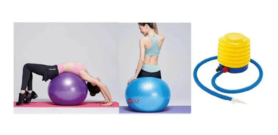 Pelota Balón Para Yoga O Pilates Con Inflador Gris - Ps 2