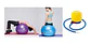 Pelota Balón Para Yoga O Pilates Con Inflador Azul - Ps - Miniatura 2