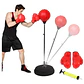 Set De Boxeo Punching Ball Con Guantes Altura Ajustable - Ps - Miniatura 3