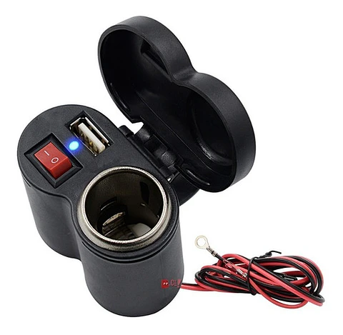 Cargador Usb Y Encendedor Para Motos Conexión 12v - Ps
